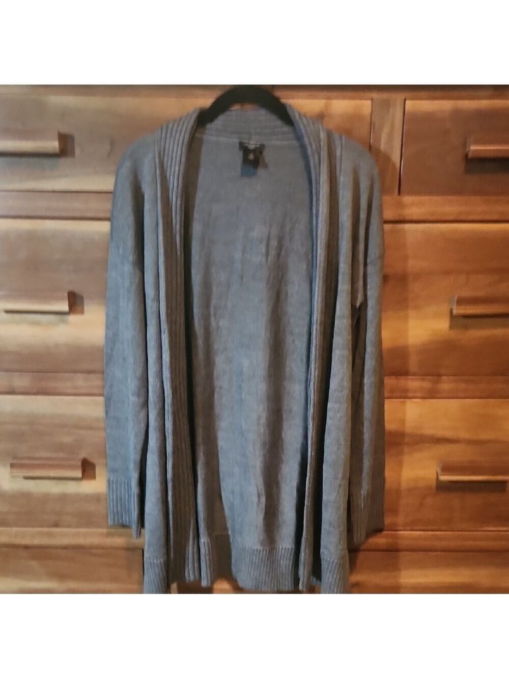 Ann Taylor Gray Shawl Collar Cardigan Sweater
